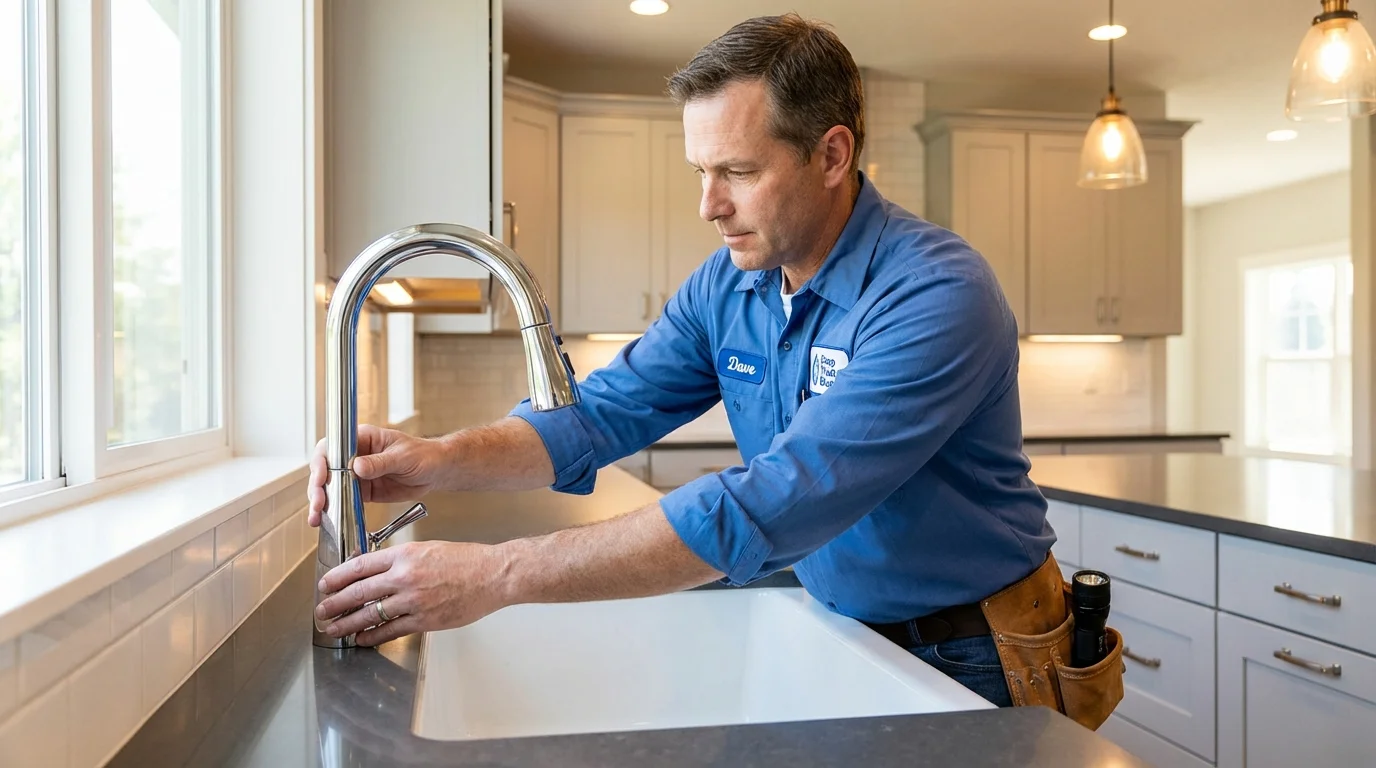 Kitchen faucet installation by Johns Plumbing LLC in Baxter Springs