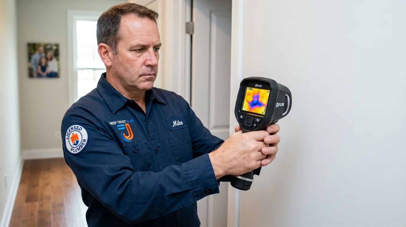 Thermal imaging leak detection by Johns Plumbing LLC in Baxter Springs